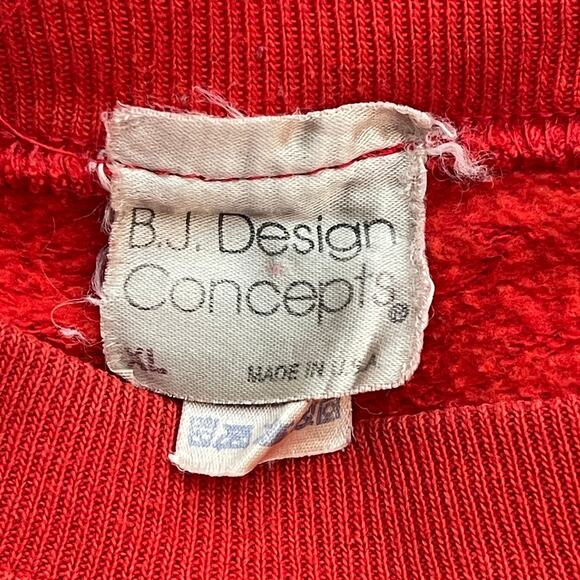 VINTAGE 80s BJ Design Concepts Rudolph The Red Nosed Reindeer Sweatshirt Size XL - Picture 5 of 6